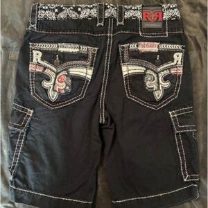 Rock Revival size 34 Black Denim Shorts